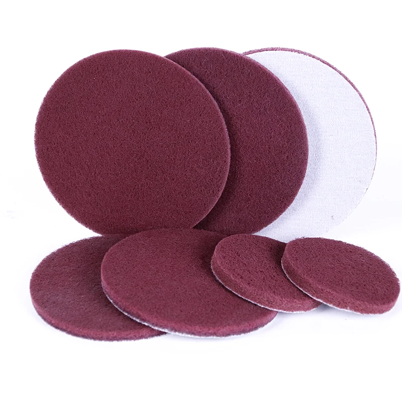 7447 red nylon abrasive scouring pad hook and loop Industrial Nylon Scour Pad Similar to 3M Scotch Brite Quality