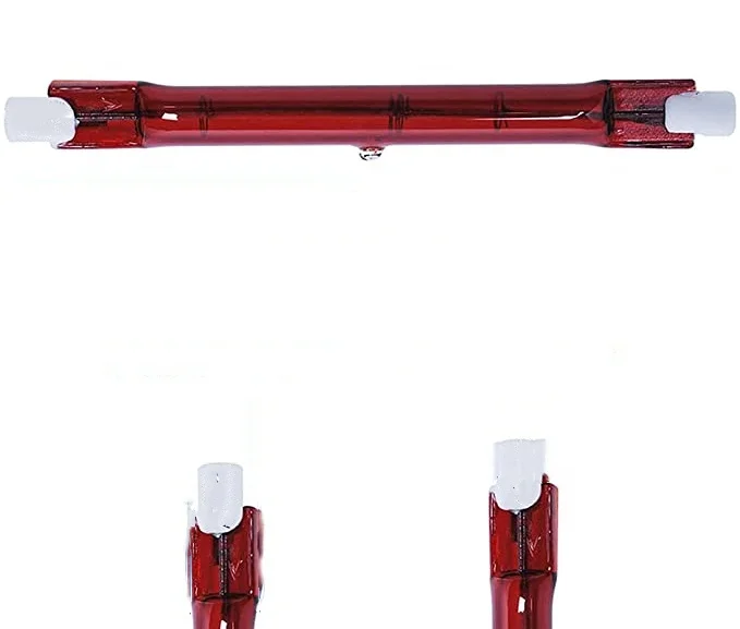 Ruby Red Quartz Heaters Lamp  Halogen R7s Infrared Heating Lamp 100V300W Quartz Tube Infrared Heaters