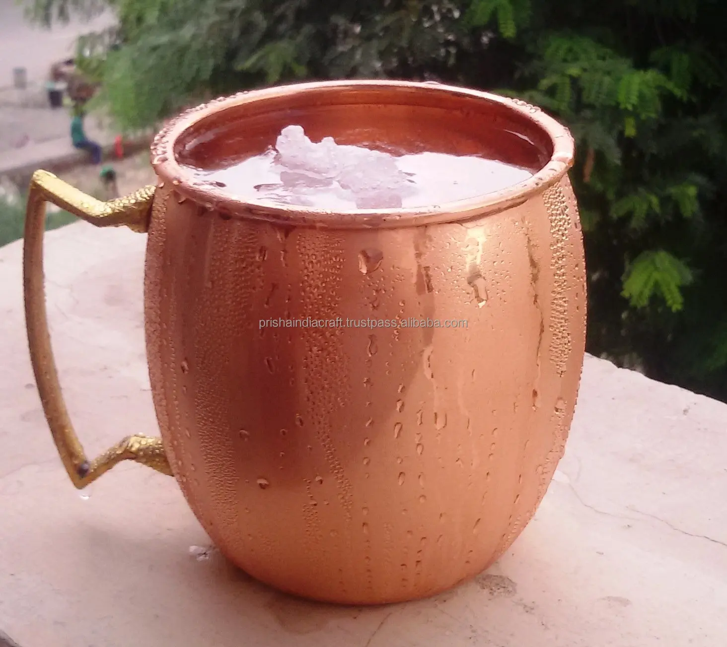 Factory direct sale Moscow Mule Copper Mugs 16 oz  Set of 1 Pure  Copper Handcrafted Pure Food Safe Copper Mug Cups