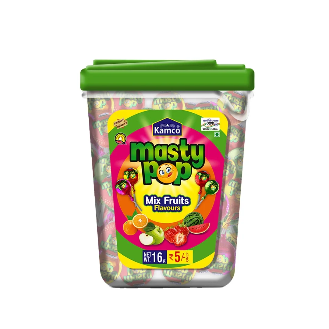 Export Quality Masty Pop Mix Fruit Flavor Lollipop