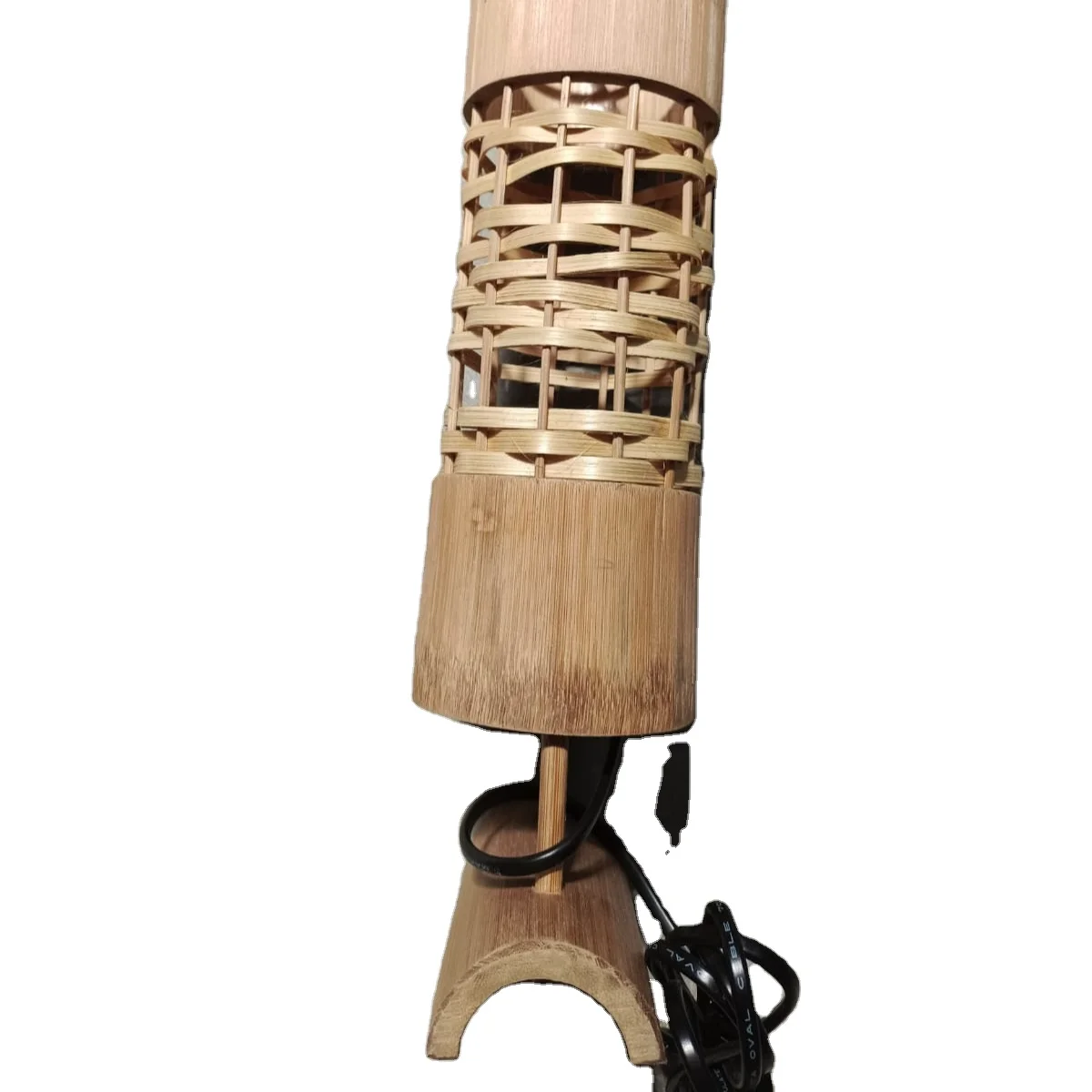 Bamboo wooven lamp artistic with natural handmade culture