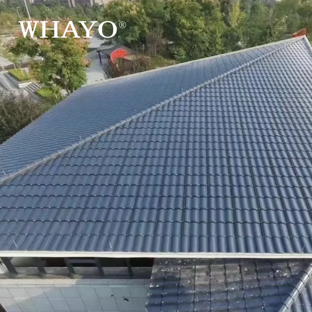 Whayo Hot Sale High Power Cigs Pv Bipv Solar Red Roofing Tile Black Photovoltaic Solar Panel Tiles