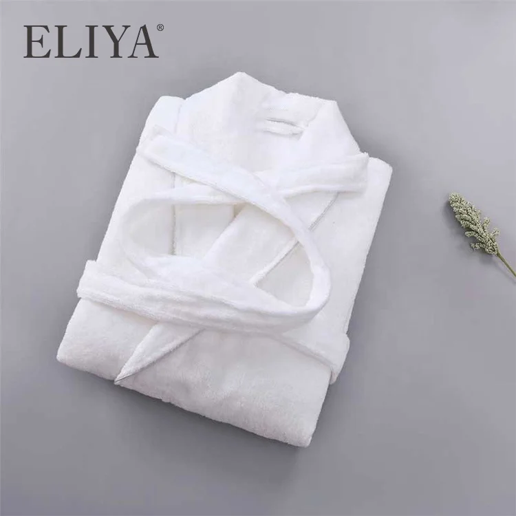 Customized 100% Cotton Hotel Bathrobe Coral Fleece Bathrobe