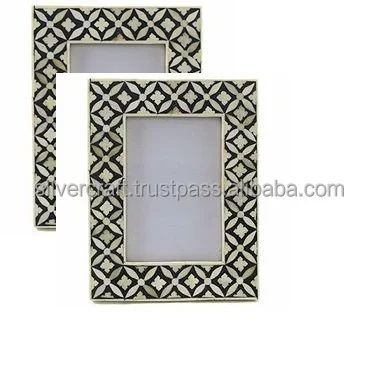 Best Quality Green Mother-Of-Pearl Inlaid Picture Frame Silver Craft Resin for Home Decoration Handcrafted from India