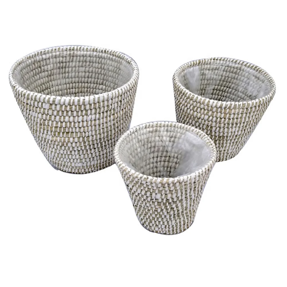 Best quality customized products of Kans Grass & Plastic Ribbon eco-friendly handmade Cheap Price Round Balti