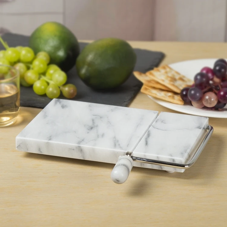 Natural White Marble Cheese Board Slicer