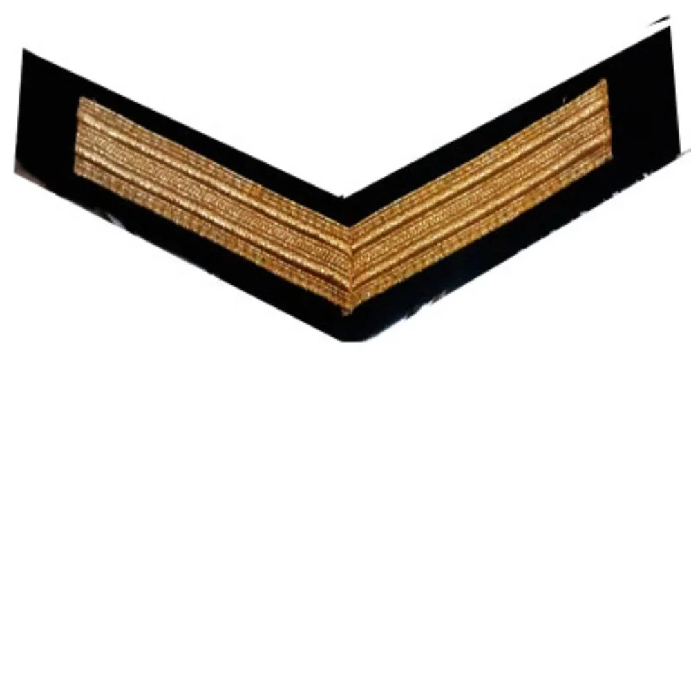 Genuine British Naval MoD Royal Navy RN Gold Chevrons Patch badge