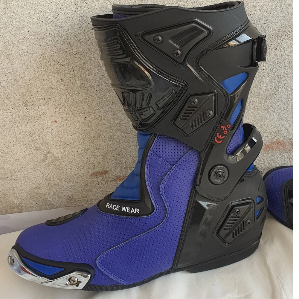 Top quality custom color Motorbike Genuine leather Racing boots Manufacturer and supplier Pakistan