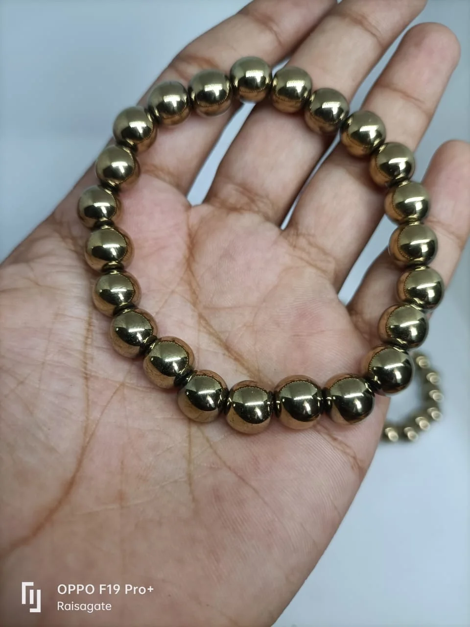 Natural Pyrite bracelets stone Gemstone Beads Bracelet  Natural beads 8 Mm Bracelet Pyrite Best Quality Also use in meditation
