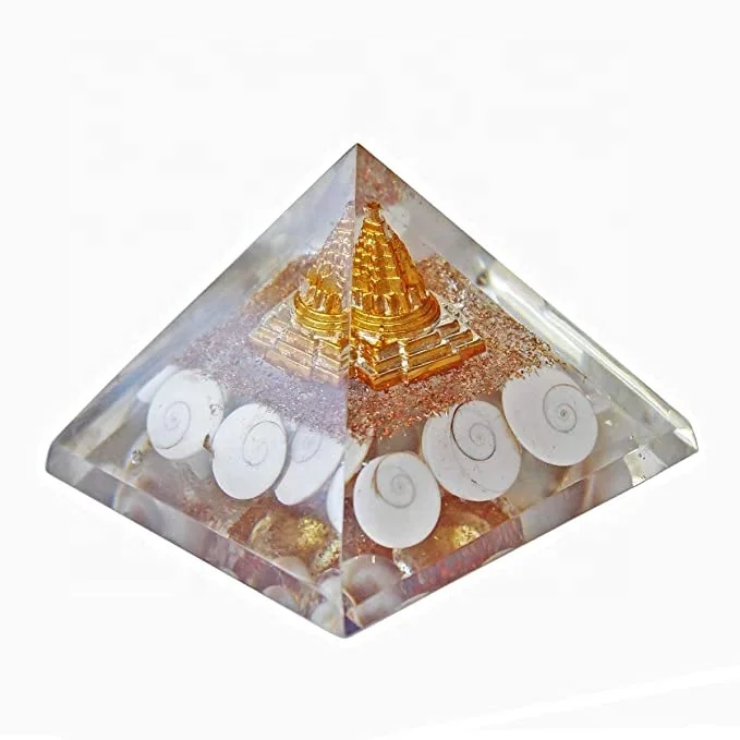 Пирамида Shree Yantra Gomti чакра оргонит EMF защита для домашнего декора | Исцеление | Vaastu | Медитация