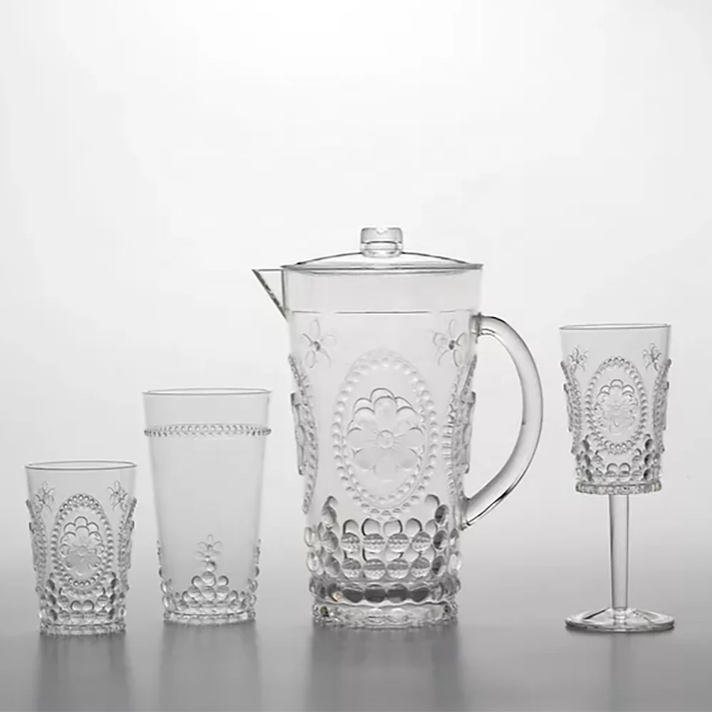 BPA free Acrylic Plastic Pitcher Water Jug