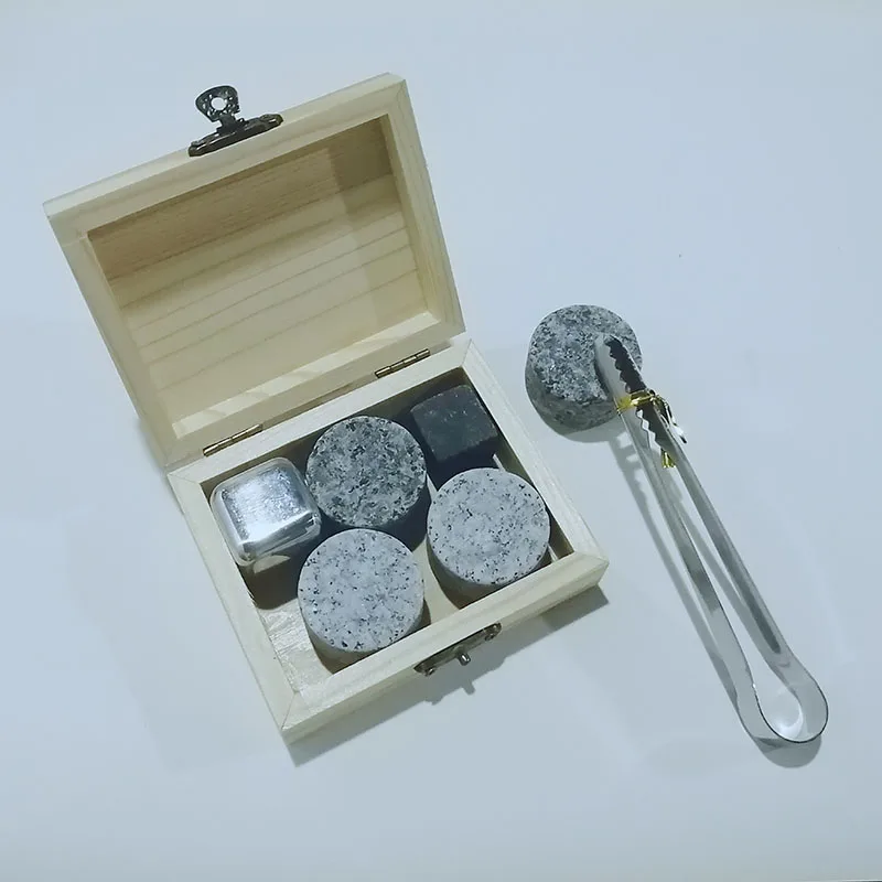 Wildcamp Top Seller Old Fashion Whiskey Stone with Velvet Package and Woodbox