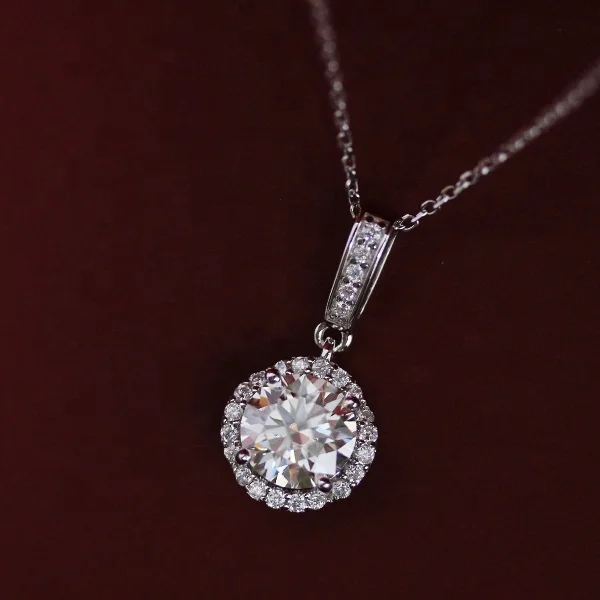 Роскошные бриллиантовые ювелирные изделия 2 карата VVS1 GRA Moissanite серебро 925 пробы кулон в виде клевера ожерелье украшения Destiny