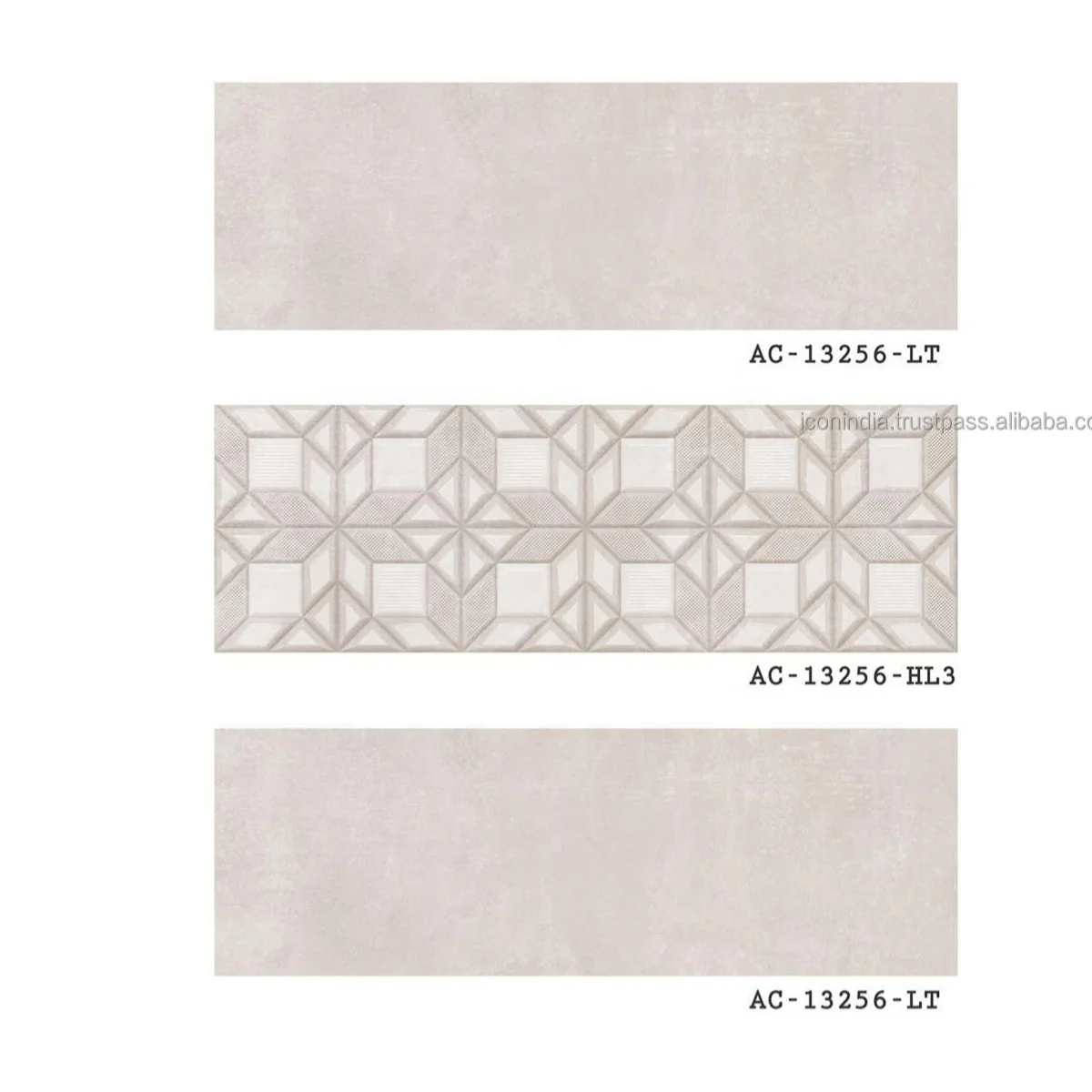 Glazed Vitrified Ceramic Tiles Having Matte Finish In Size Of 250x750mm In Monotone Series