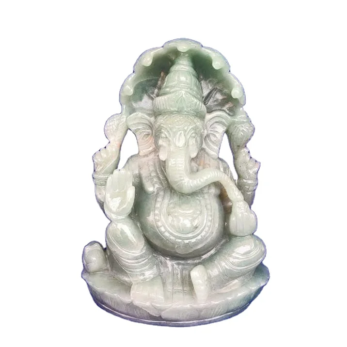 Hot Selling Buy Top Quality Amazonite Ganesha Carving Sculpture Hand Carved Statue Figurine