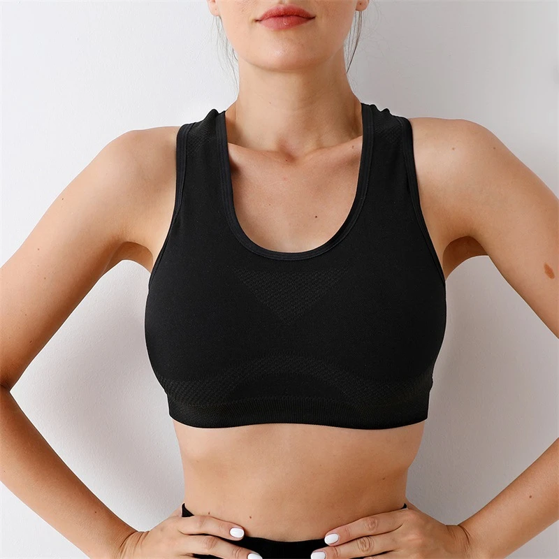 Custom Logo Solid Color Women Sports Bra Wholesale Super Quality fabric Plain Blank Sports Bra Sale up custom logo