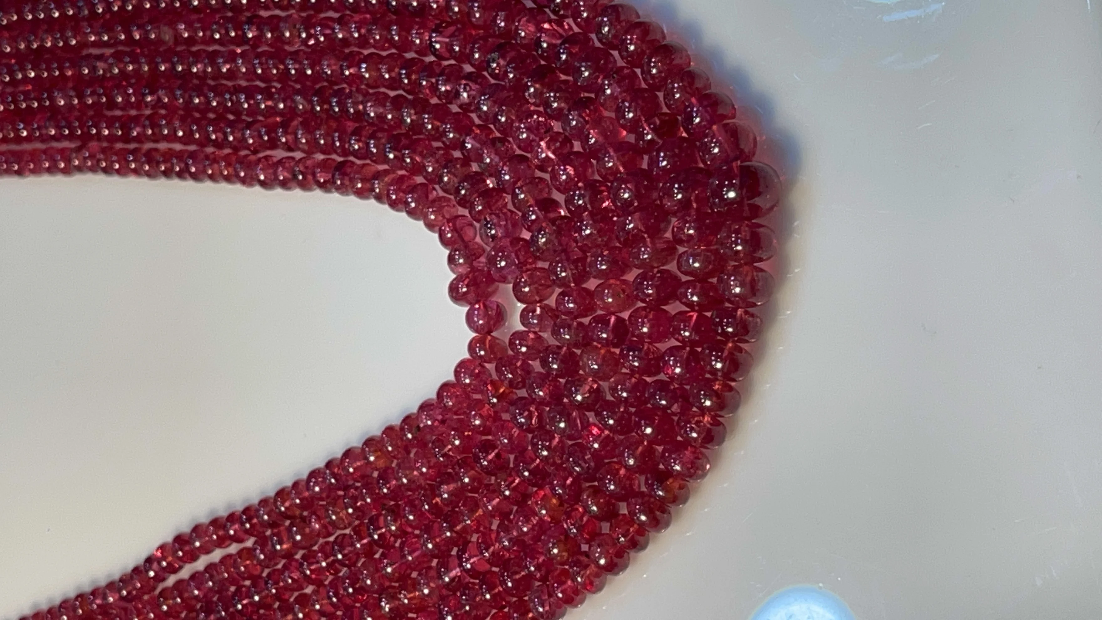 Натуральные красные шпинельные Гладкие бусины Rondel из драгоценных камней оптовая цена для продажи