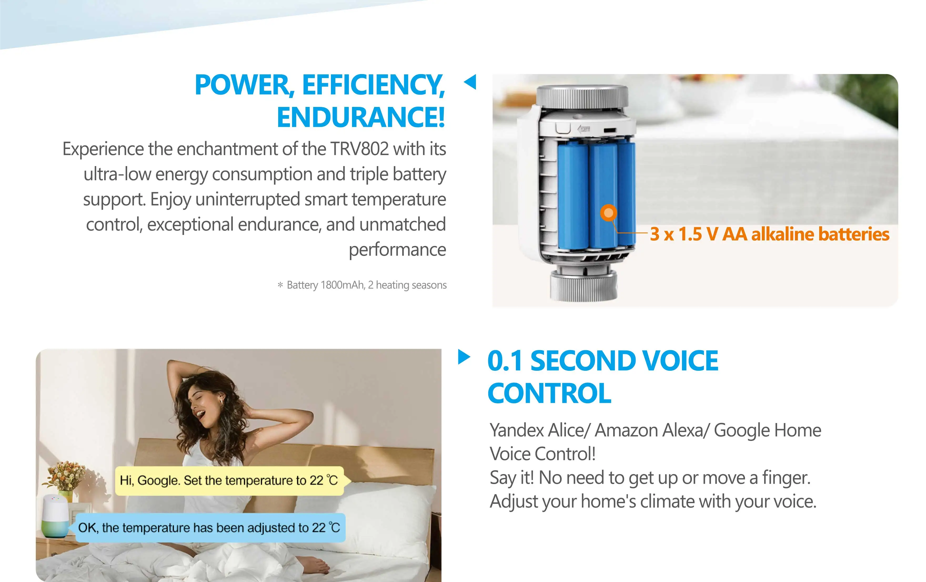 Rti-Tek Ultra-low Power LCD Screen Wi-Fi Tuya Smart TRV Thermostat Radiator Valve