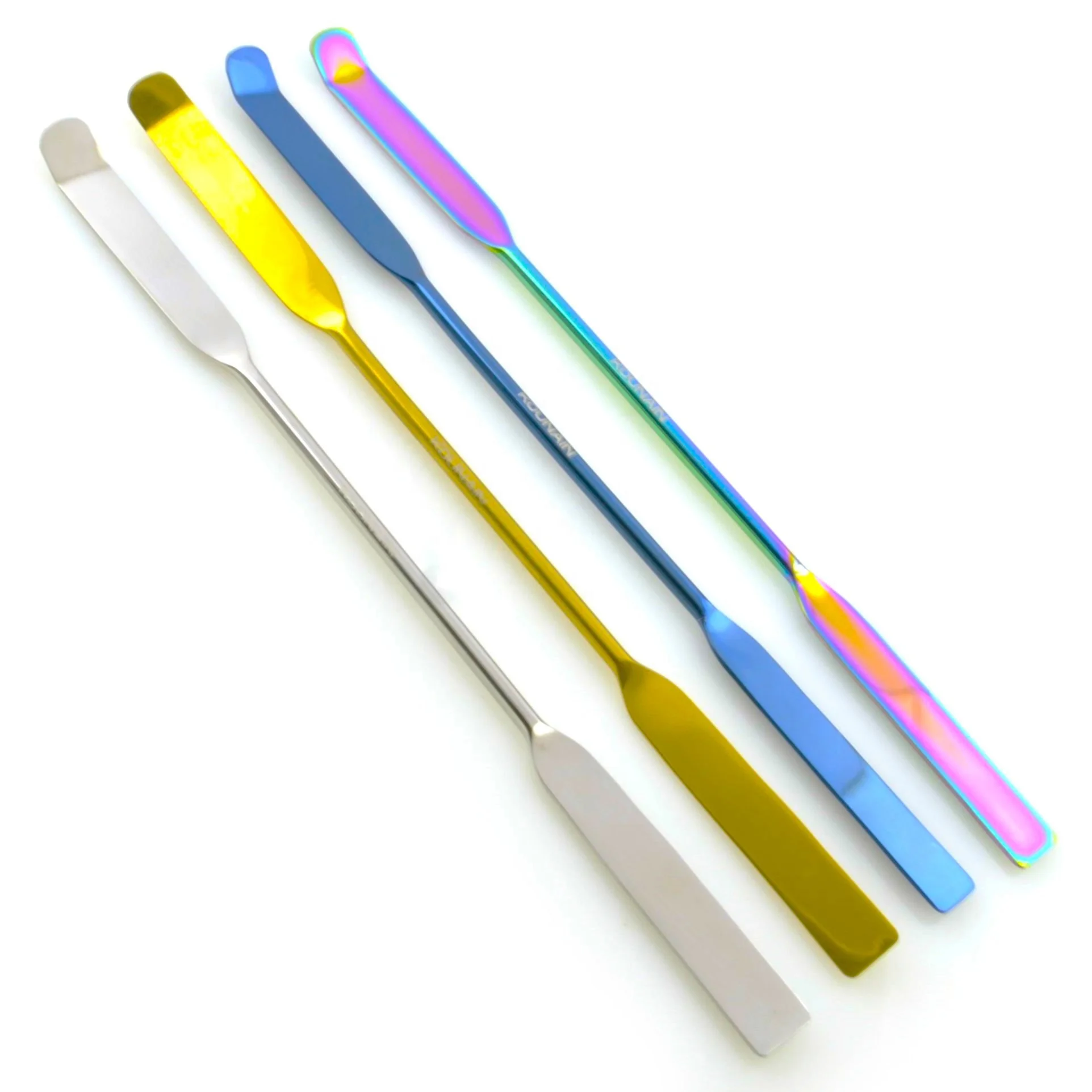 KOUNAIN Stainless Steel Makeup Mixing Spatula Cosmetic Stirring Rod and Skincare Mixing Spoon