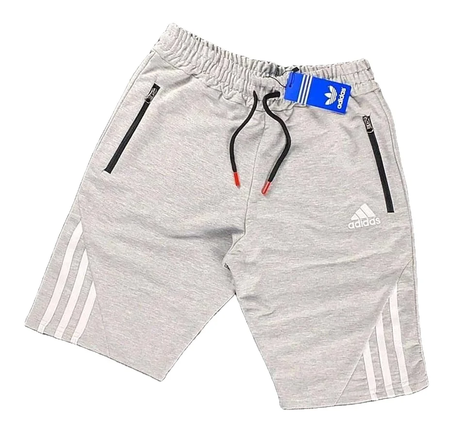 Шорты мужские спортивные с карманами на молнии, Свободные повседневные уличные штаны для фитнеса из хлопка и полиэстера, для бега, на заказ, лето