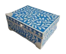 high quality wholesale fancy handmade  vintage  mother of pearl bone inlay box decorative jewellery box for exports
