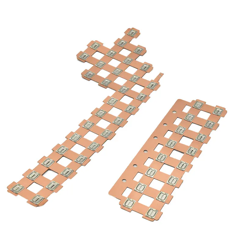 WELLGO 40X6 Flexible Power Battery Copper Nickel Sheet Bus Bar Flat Pan Assembly Copper 4 Hole Plated Busbar