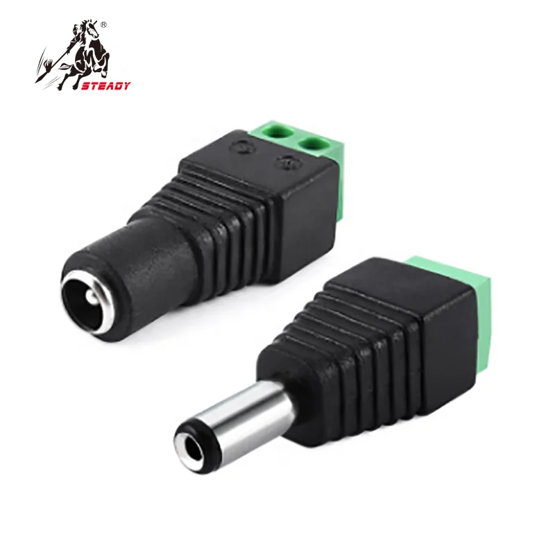 Connector 25mm*55mm Female AC DC Power Jack Adapter BNC Connector Female BNC Power Connector CCTV Accessories