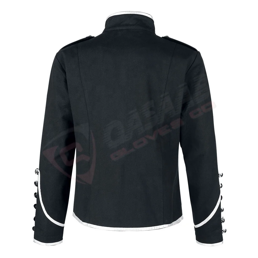 Medieval-Princess Steampunk-Gothic Clothing  Black Cotton Jacket Vintages Stand-Collar Retro-Style Breathable Coats Jackets