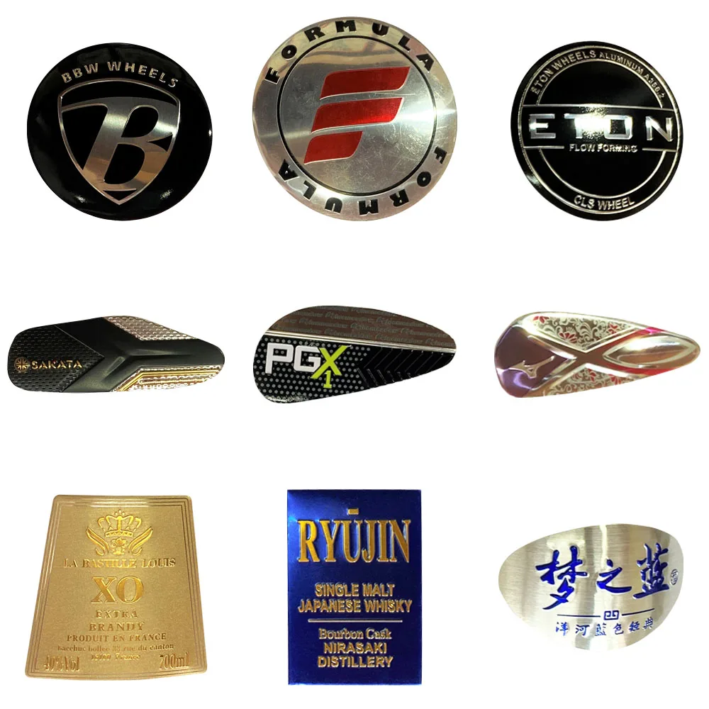 metal nameplate logo custom for golf tag