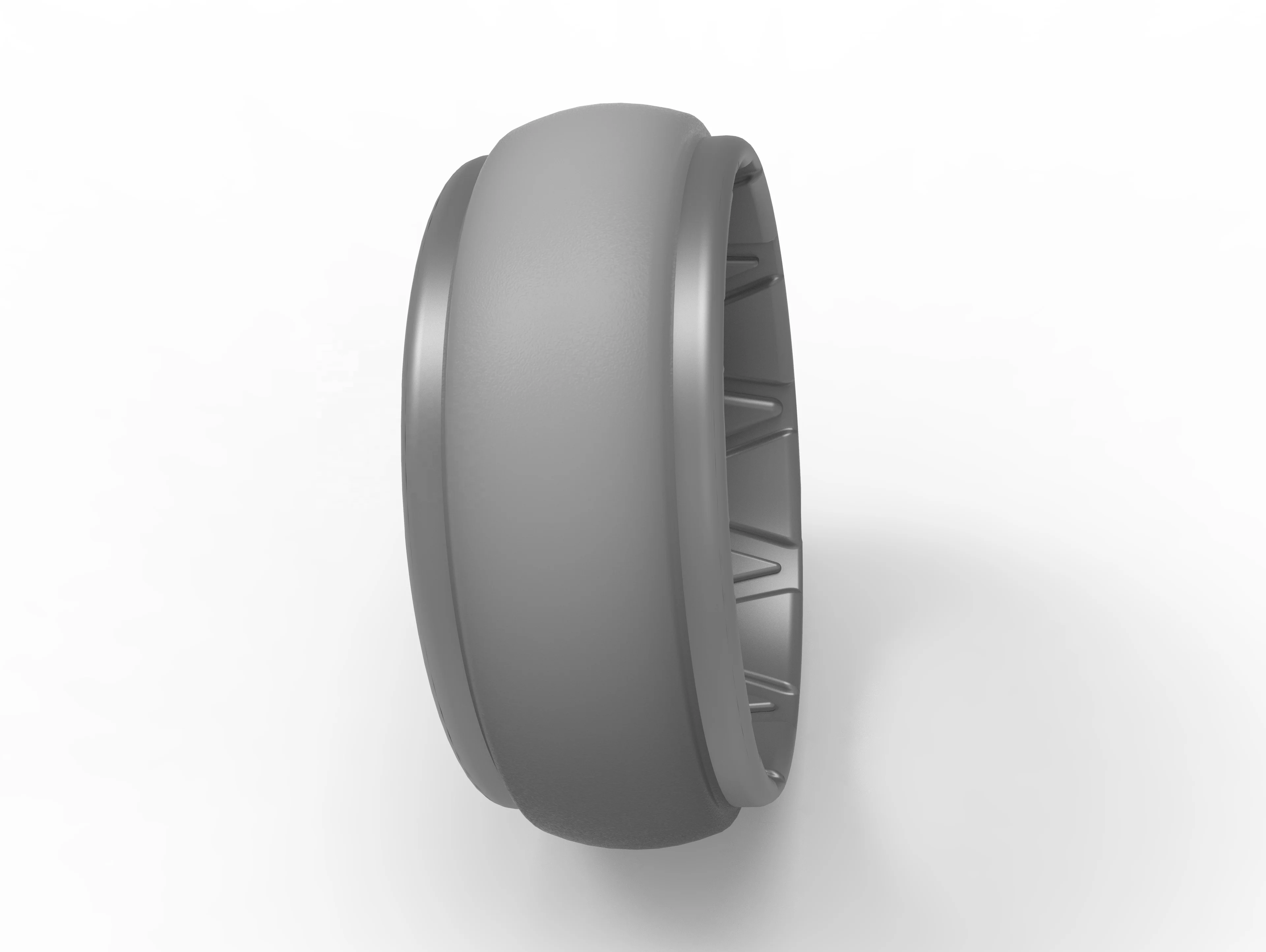 Hot Selling Wholesale Customized Sport Silicone Finger Rings Breathable Airflow Inner Grooves Step Edge Design Ring for Wedding