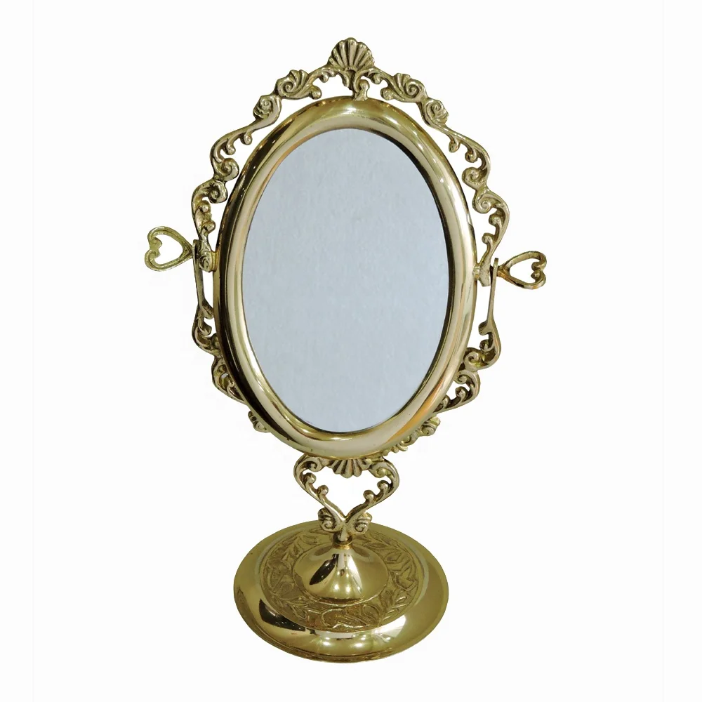 Handmade Mirror in Brass Frame Decor New Design Personal Beauty Care Mirror