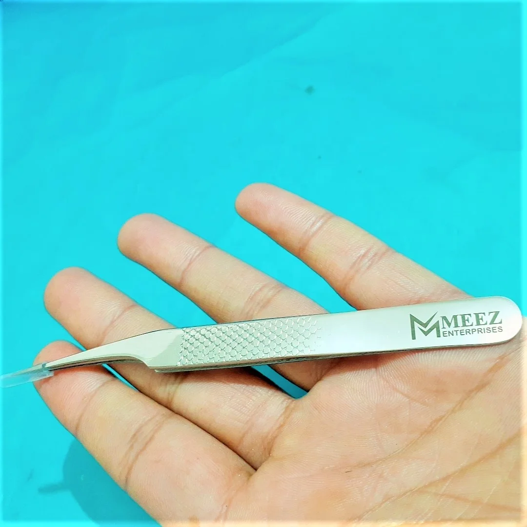 Premium Quality Stainless Steel Isolation Eyelash Extension Tweezers OEM Accepted Beauty Instruments