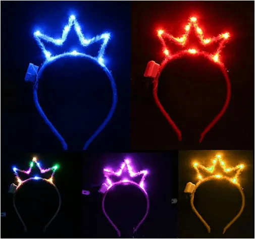 Rave Party Light Up Rabbit Ears Headband Halloween Easter Glowing Led Bunny Headdress Led Atmosphere Decoration Plush
