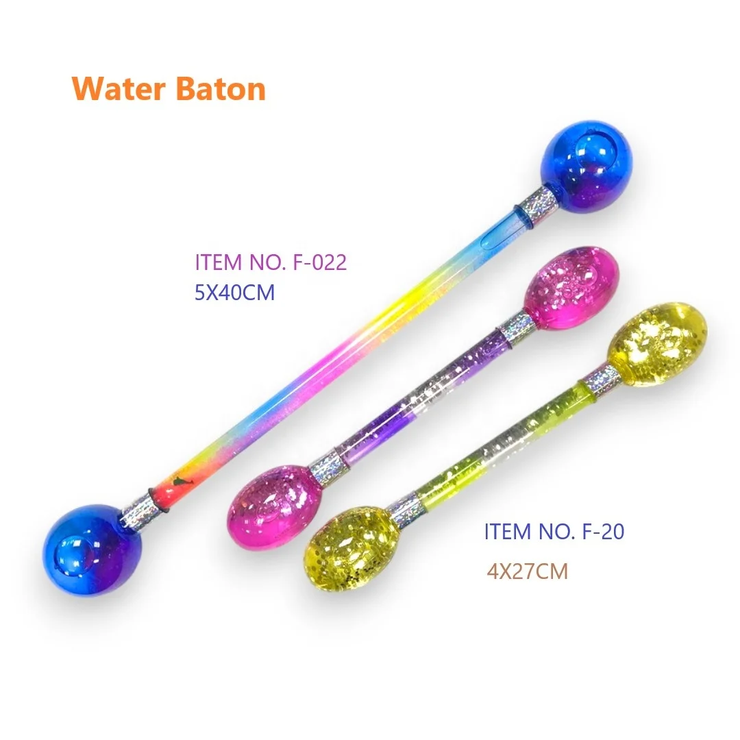Stress Relief Toys Promotional Products for Kids Water Filled Glitter Wand Baton