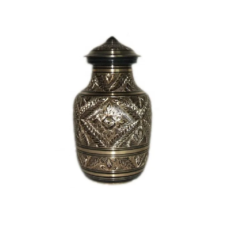  Цветные эмалированные металлические урны Khakis среднего века дизайнерские для кремации взрослых похоронные оптом