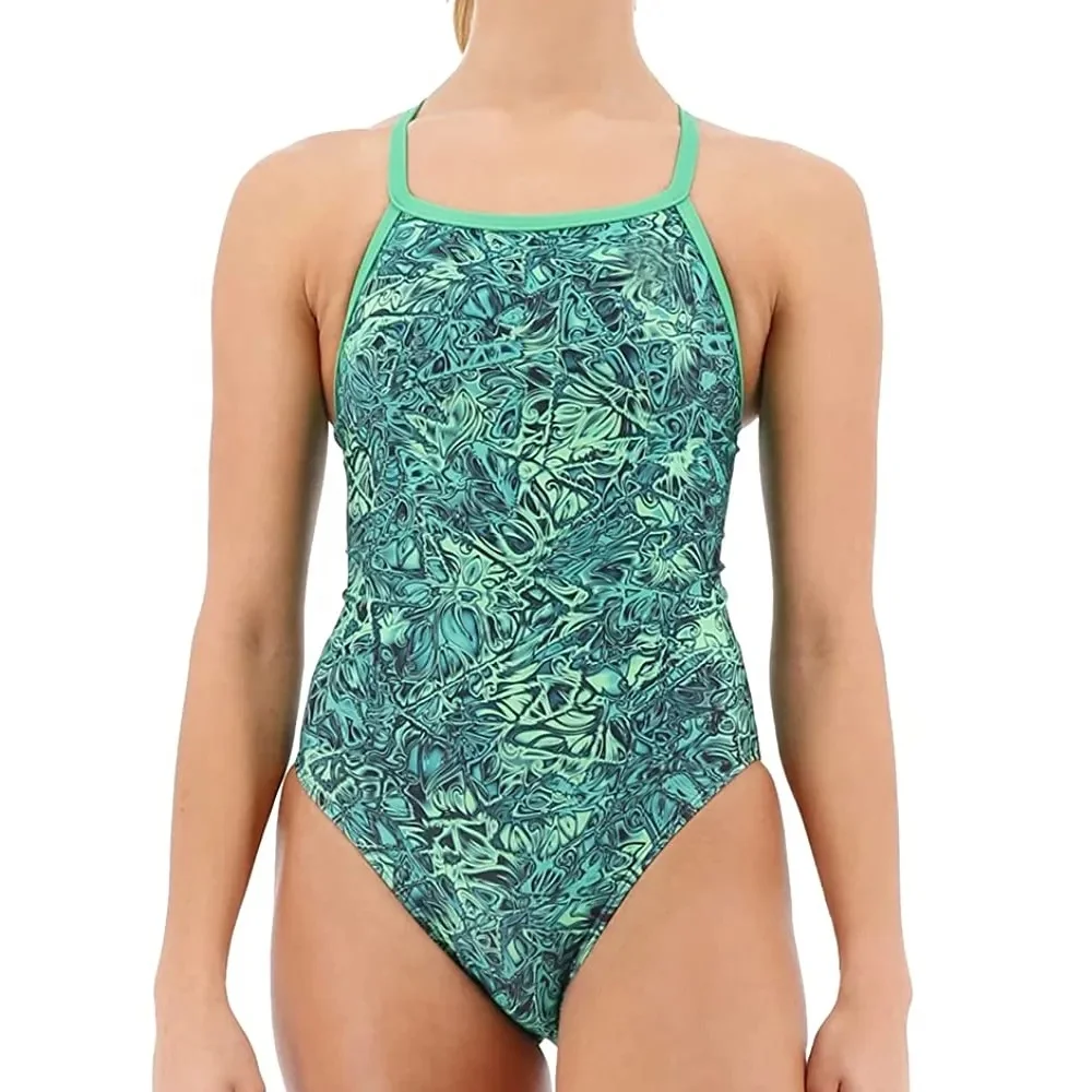 New Fashion Ladies Swimming Suits Panel Work Customized Design Breathable Suits With Oem Service  Low Moq Suits For Swimmers St