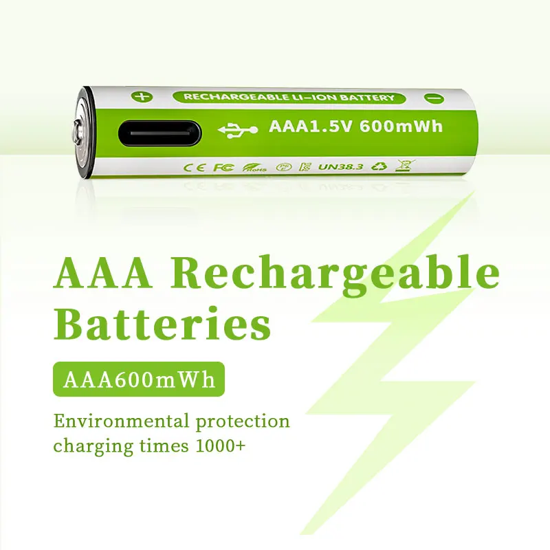 Li-Ion Battery Packs Li Ion Rechargeable Customized Cells Lithiu Lithium Usb Rechargeable aa Battery