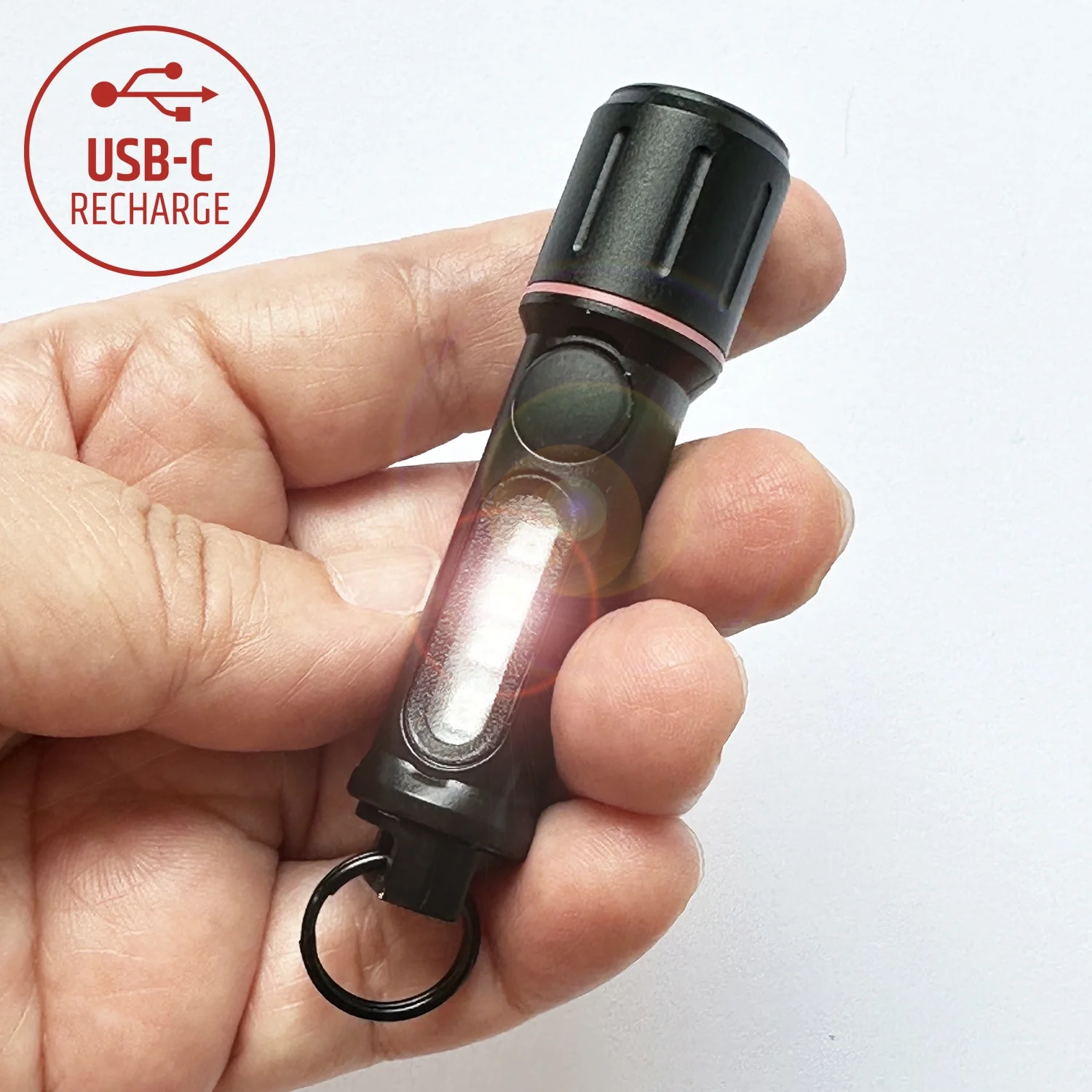 New Type-C Rechargeable Mini Portable Flashlight LED Lights Camping 400 lumen Led/UV/ Flashlight&Torches