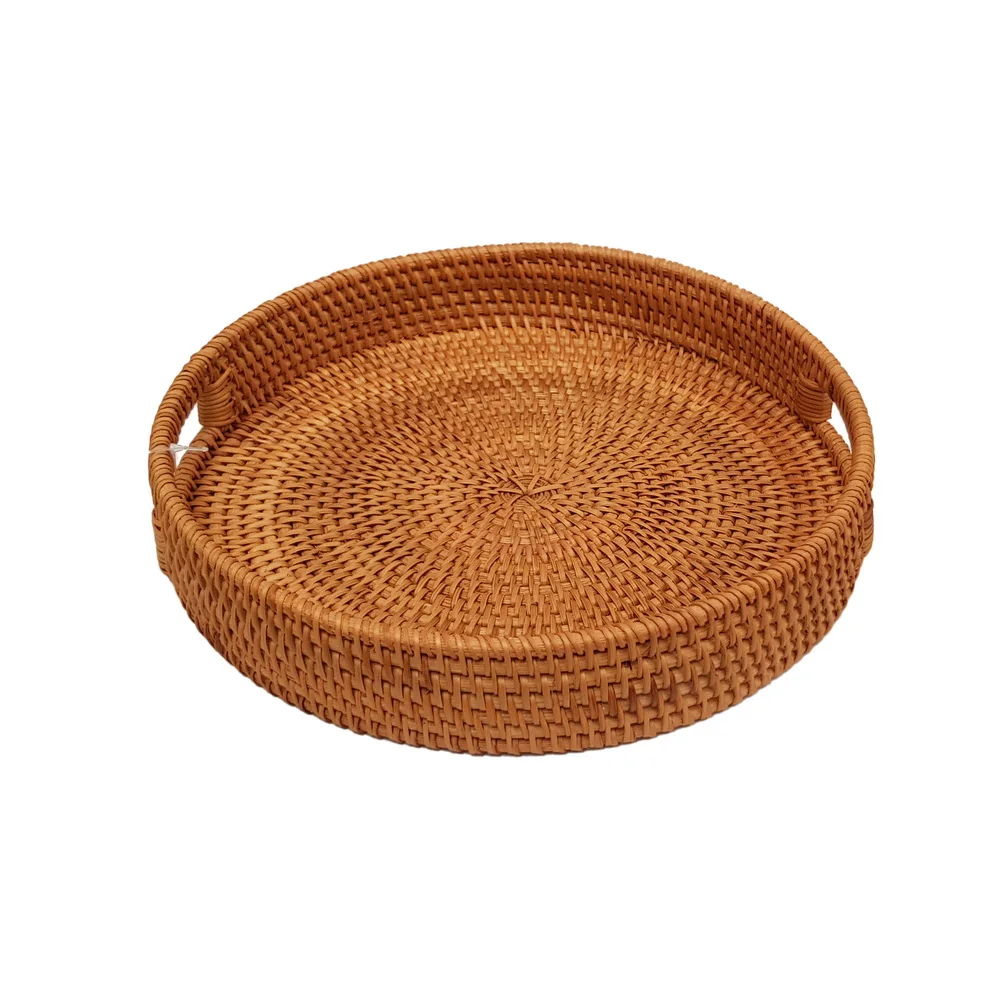 Multifunctional XL Rattan Tray Sustainable Fabric Storage Baskets Neat Foldable Design Kitchen Organization Stocked <+-1cm