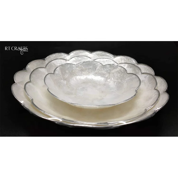Handmade Restaurant Decorative Server Plate Set Handicraft Household Dinnerware with Dinner Plate and Serving Dishes Plates