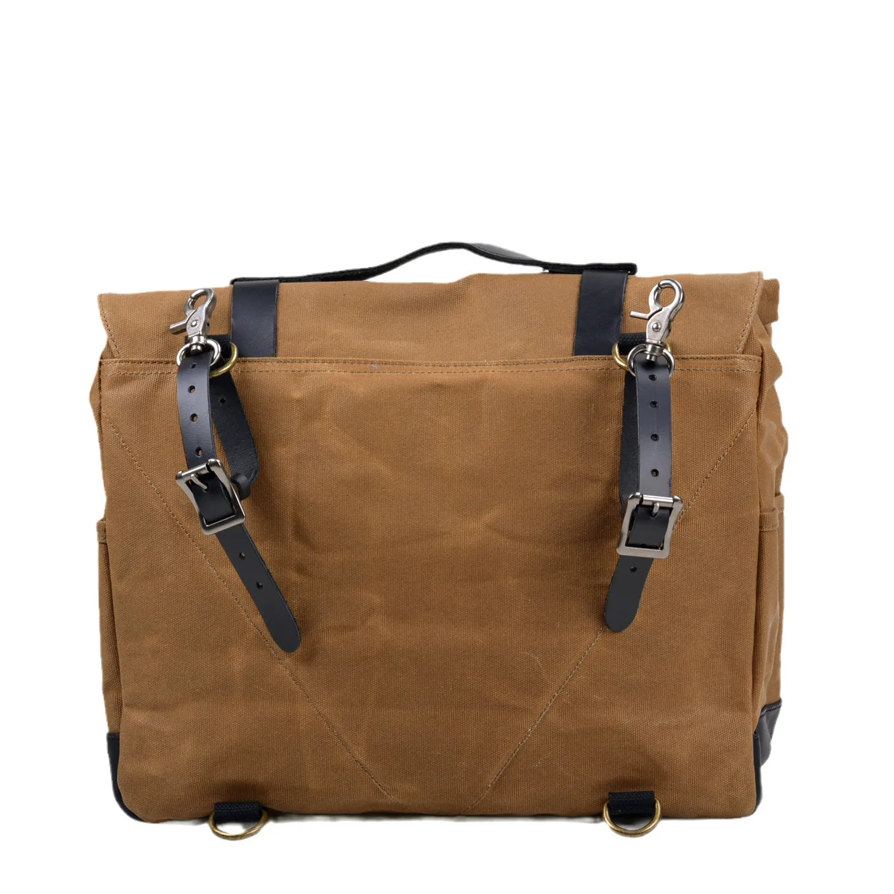 Durable Wax Canvas Motorcycle Bag Offering Retro Style With Side Storage And Rain Protection Perfect For Bike Touring
