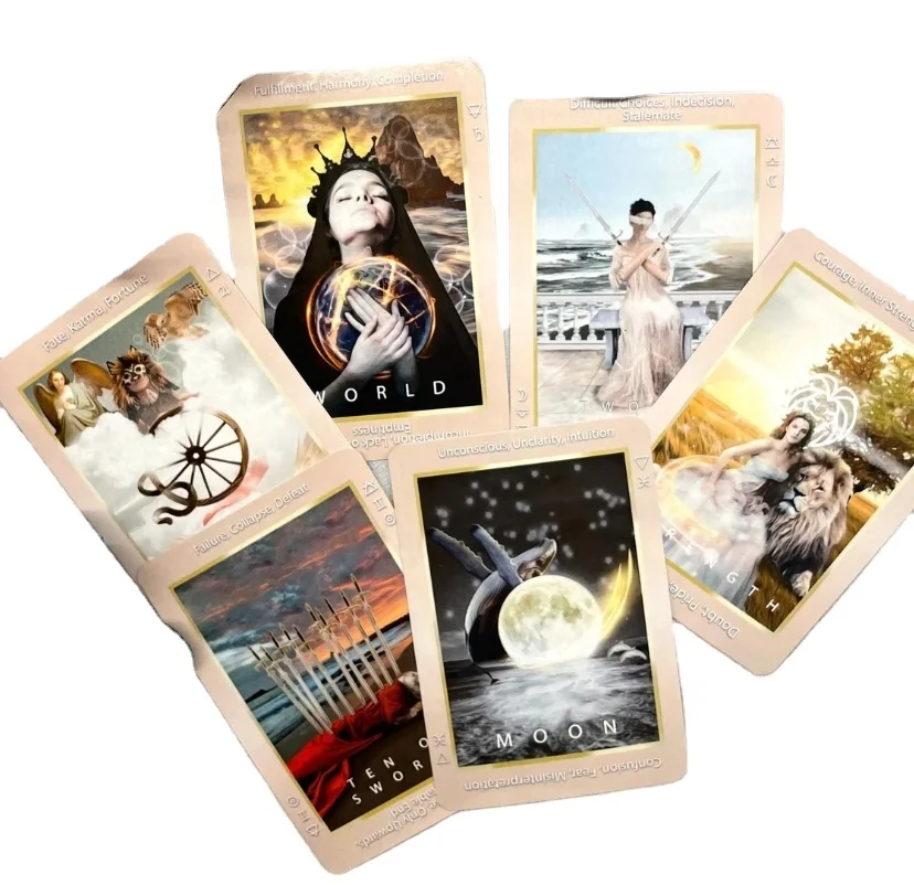 family game custom tarot cards deck set with guide book