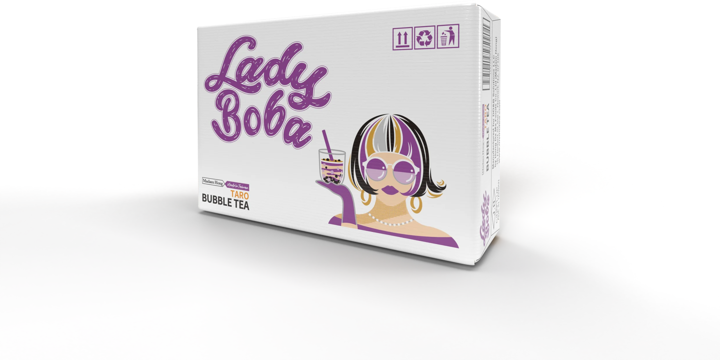 Taiwan 315ml tapioca pearls taro bubble milk tea drink