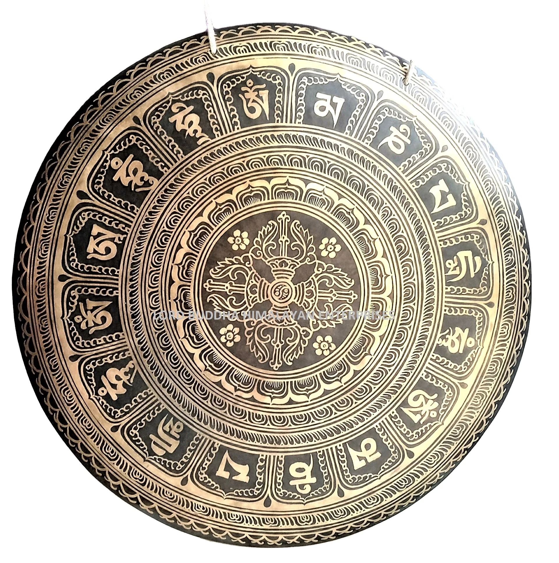 Handmade Hot Selling Good Quality Deep Wave Gongs in Engraving bronze metal crafts for meditation & Wholesaler