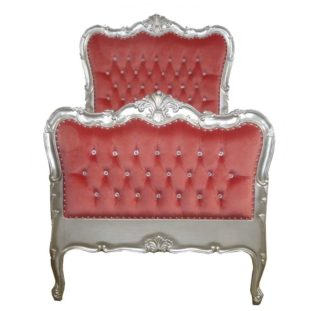 French Style Children Sliding Bed Frame Upholstered Wooden Kids Bed With Drawer and Storage Pink Girl Bed with Trundle for Hotel