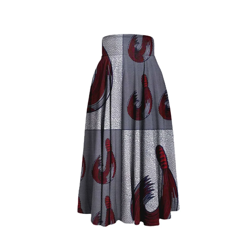 
Rapheeze Wax Print Floor Length White Maxi Skirt 