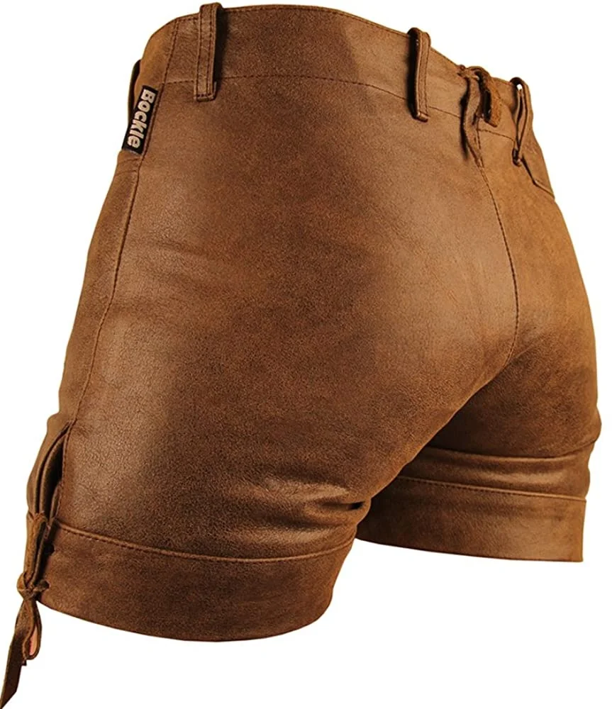 Custom New Bavarian Oktoberfest Lederhosen German Real Leather with Matching suspenders Short Traditional Pants