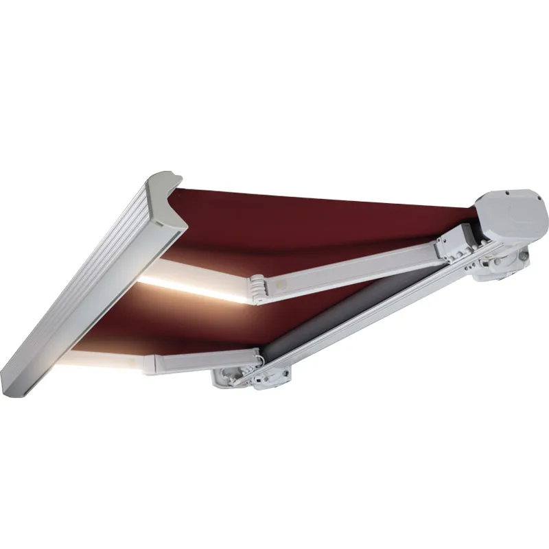 Электрический садовый палубный патио с полной кассетной, выдвижной тент от солнца, дождя, укрытие от дождя, уличный тент