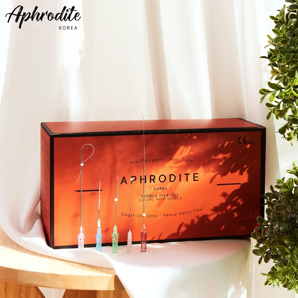 APHRODITE KOREA BEST SELLING FOX EYES THREAD : PDO PLACL CAVERN SCREW BROW LIFT /PERFECT WRINKLE FILLING SUTURE 23G 60mm CE ISO