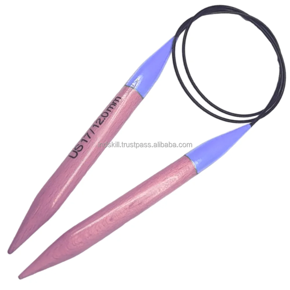 7 or 12 inch color circular knitting needle size US 3, 4, 5, 6, 7, 8, 9, 10, 10.5, 11, 13, 15 17 19 hand made USA Made tubing